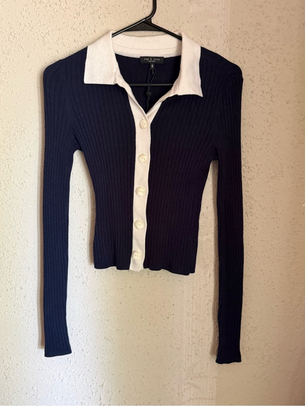 Rag & Bone Ribbed Cashmere Blend Cardigan NWT